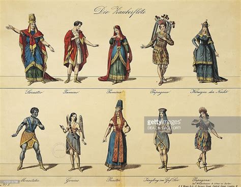 Wolfgang Amadeus Mozart , Die Zauberflote , 1791. Costume sketch by ...