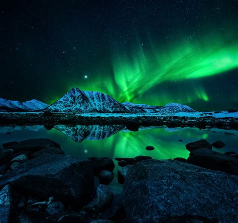 northern, Lights, Mountains, Night Wallpapers HD / Desktop and Mobile ...