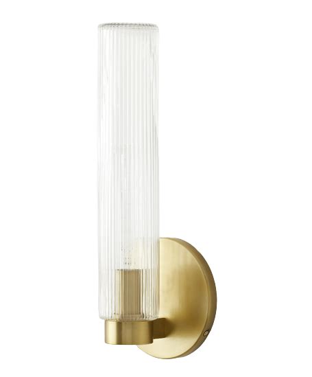 Fluted Glass Antique Brass Sconce – Archive-design-store