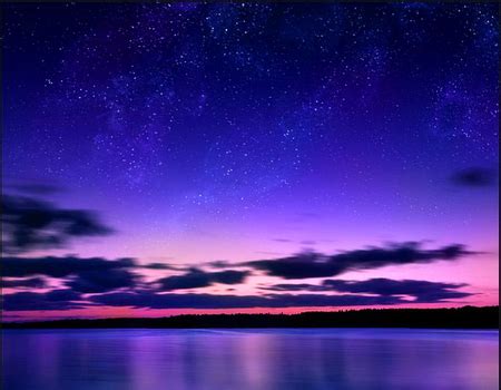 Pink Starry Night Sky