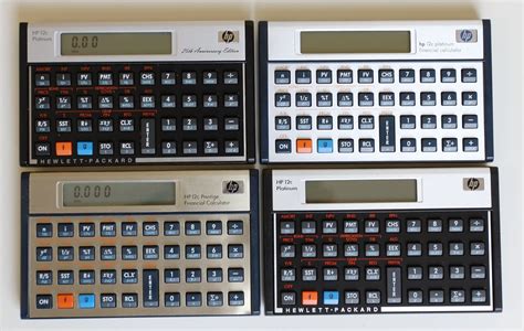 HP 12C Platinum Calculators | Four different versions of the… | Flickr