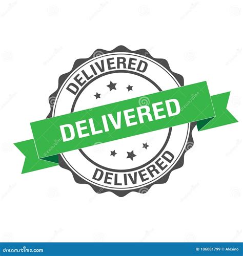 Delivered Stamp Illustration Stock Vector - Illustration of logo, delivered: 106081799