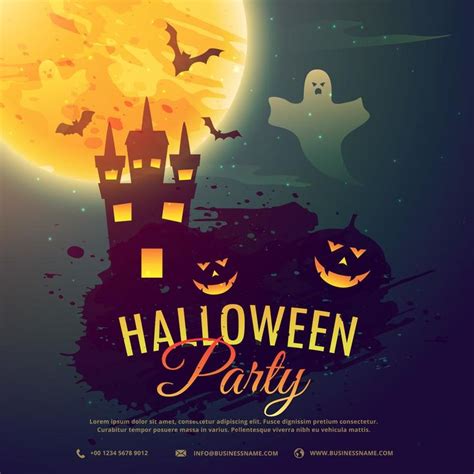 halloween celebration party background | Free vector art, Party background, Vector art