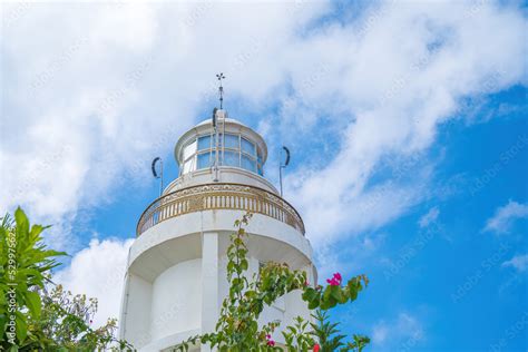 Focus white Lighthouse in Vung Tau. The most visited tourist location ...