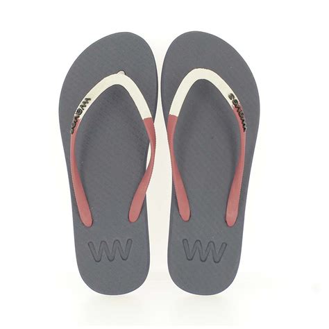 WAVES WOMEN THONGS SLIPPERS NAVY-LIME | DSI Footcandy