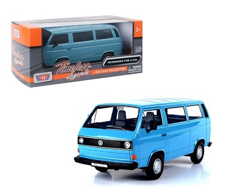 Motormax 1:24 Volkswagen Type 2 (T3) - Blue - Timeless Legend - M & J ...