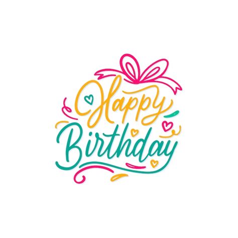 Premium Vector | Happy Birthday typography.