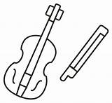 Colorare Musicali Violino Instrumentos Musicales Contrabajo Violine  sketch template