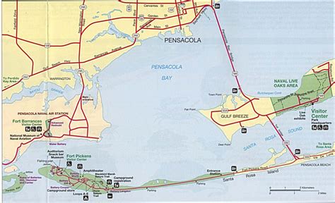 Pensacola Map Mapsof Net | Ruby Printable Map