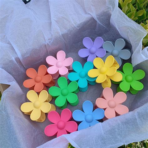 Flower Claw Clip Big Daisy Flower Hair Clip Cute Summery - Etsy