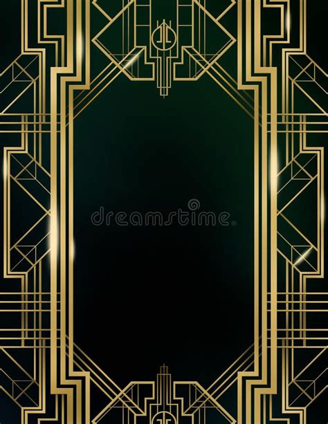 Art Deco Great Gatsby Background Fotografia Stock - Illustrazione di nero, alfabeto: 47182704 ...