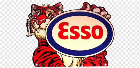 Esso-Tiger ExxonMobil Decal Gasoline, esso, text, diesel Fuel, logo png | PNGWing