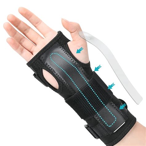 Wrist Splint for Carpal Tunnel Syndrome - PKSTONE Adjustable Compression Wrist Brace for ...