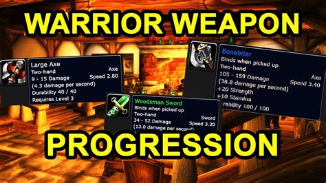 Classic WoW: Warrior Weapon Progression Guide - YouTube