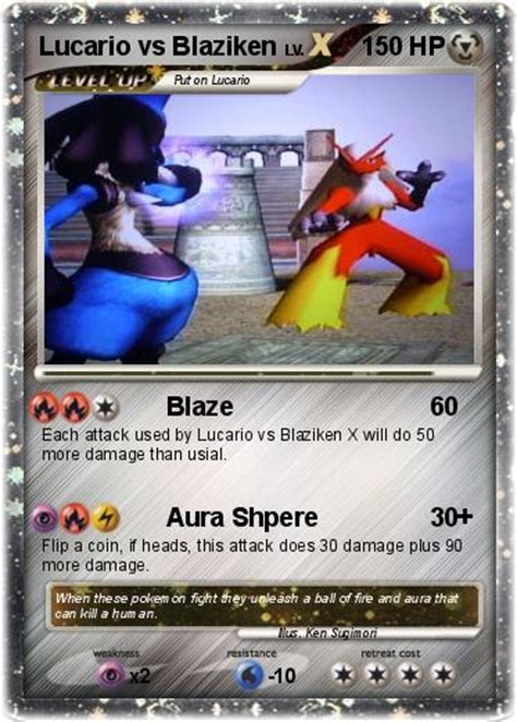 Pokémon Lucario vs Blaziken - Blaze - My Pokemon Card