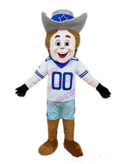 Character Cosplay Dallas Cowboy Rowdy Mascot Costume Halloween Purim ...