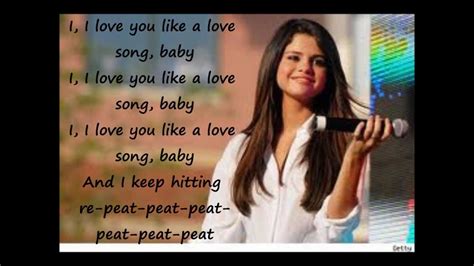 Selena Gomez - Love You Like A Love Song (Lyrics on Screen) - YouTube