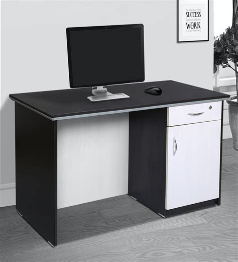 Buy Agate Office Table in Wenge & White Colour by Fullstock Online - Work Stations - Office ...