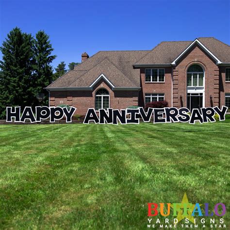 "Happy Anniversary" Yard Sign - Buffalo Yard Signs