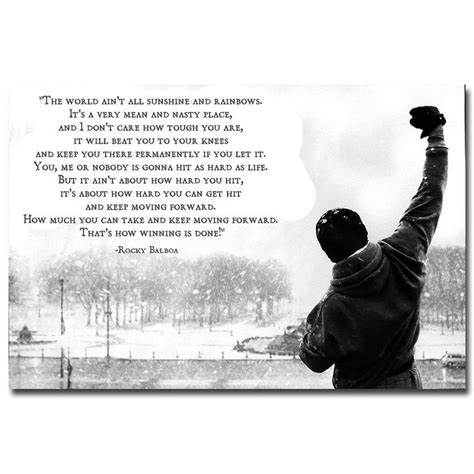 Rocky Balboa Motivational Inspirational Quote Poster 32x24