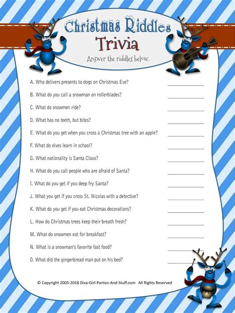 Printable Christmas Riddles With Answers | Wallpaper Site