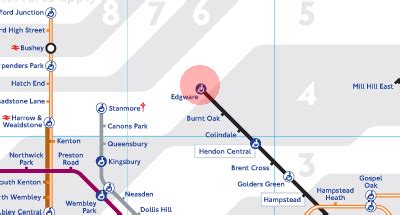 Edgware station map - London Underground Tube