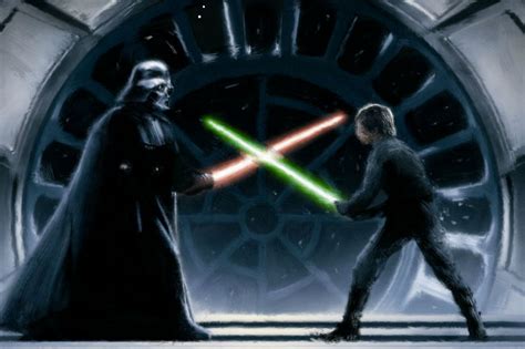 Darth Vader vs Luke Skywalker by OWITB on DeviantArt