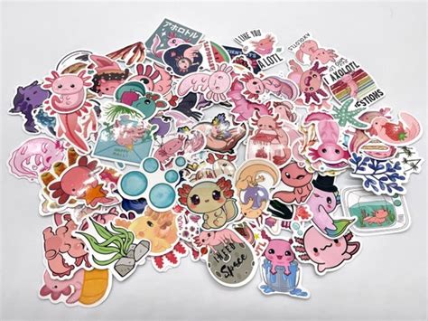 Axolotl Stickers Set of 10 Stickers - Etsy