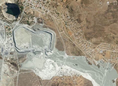 High resolution satellite imagery of the Jagersfontein tailings dam ...