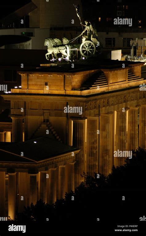 Germany. Berlin. Brandenburg Gate, built between 1788 and 1791 by Carl ...