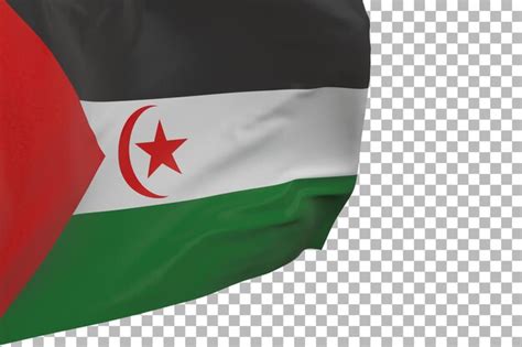 Premium PSD | Sahrawi arab democratic republic flag isolated. waving banner. national flag of ...