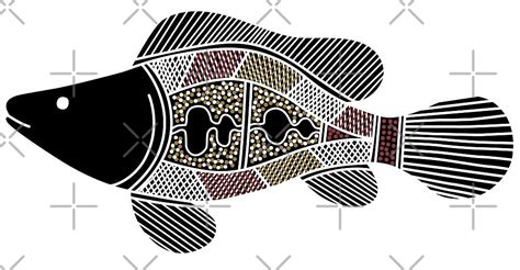 "Authentic Aboriginal Art - Fish" by HogarthArts | Redbubble