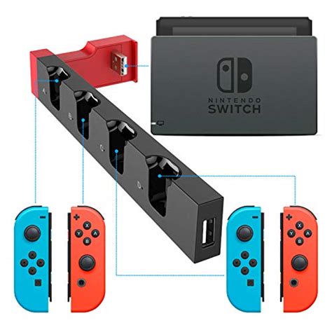 Charging Dock for Nintendo Switch Joy-Cons Controllers, [Add to Switch ...