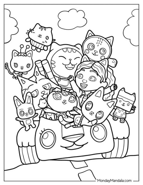 38 Gabby's Dollhouse Coloring Pages (Free PDF Printables)