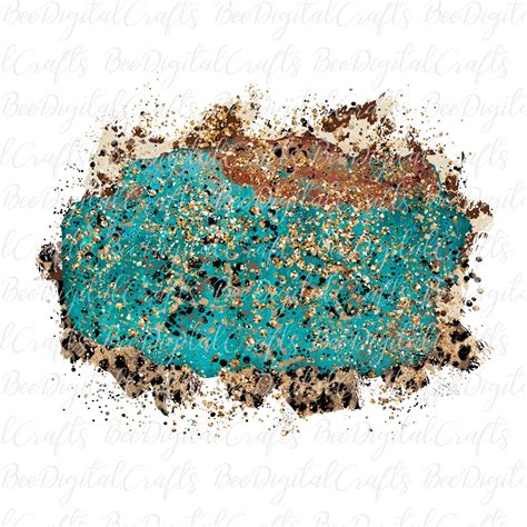 Distressed Leopard PNG Download Cow Turquoise Print Background - Etsy | Turquoise print, Leopard ...