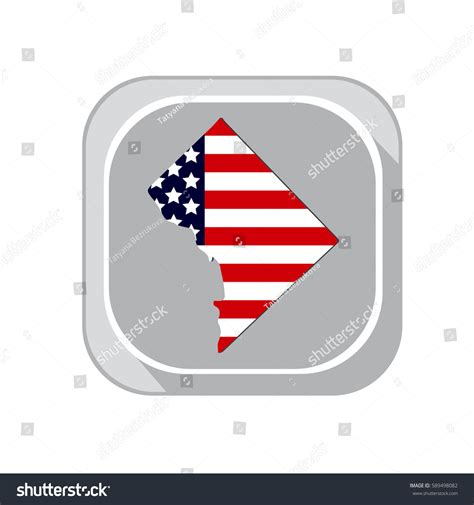 Columbia State Map American Flag Icons Stock Illustration 589498082 ...