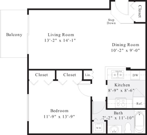 Floor Plans of Columbia Crossing Apartments in Arlington, VA