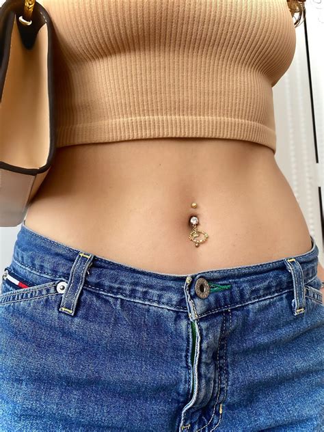 Flower Belly Ring/ Gold Navel Ring/ Dangly Belly Ring/ - Etsy in 2022 | Belly piercing jewelry ...