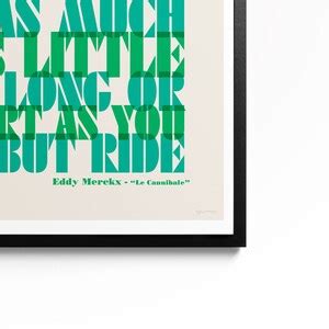 Eddy Merckx Quote Cycling Motivational Art Print Poster - Etsy