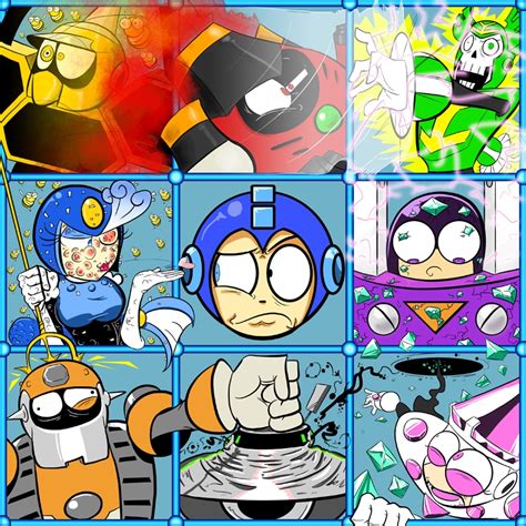 Awesome Mega Man 9 art shows off robot master weaknesses | The GoNintendo Archives | GoNintendo