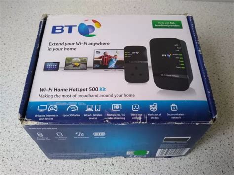 BT WI-FI HOME Hotspot 500 Kit (Powerline Plug-in Wi-Fi Extender) £4.99 - PicClick UK