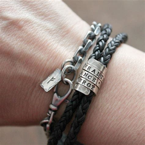 Men's Personalized Bracelet, Sterling Silver, Chain Bracelet - Spencer | 2 Sisters Handcrafted