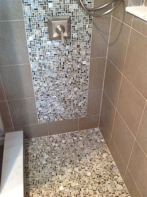 Glass Mosaic | Shower floor tile, Tile bathroom, Porcelain tile bathroom