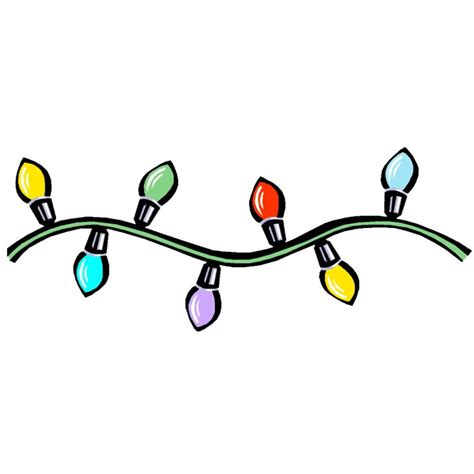 a drawing of christmas lights on a green branch with multicolored bulbs ...