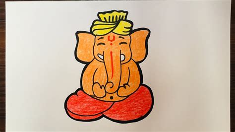 How to Draw Ganesha For Kids| Lord Ganesha Step by Step Drawing For ...