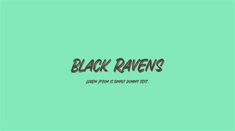 Black Ravens Font : Download Free for Desktop & Webfont