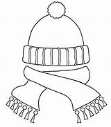 Winter Scarf Coloring Page sketch template
