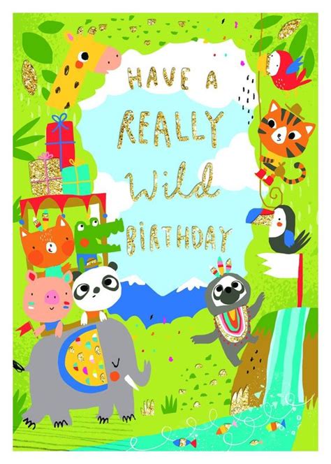 Really Wild Jungle Animal Birthday Card - Karenza Paperie