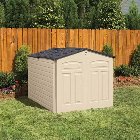 Rubbermaid 96 Cubic Feet Low-Profile Slide Lid Outdoor Storage Shed | 1800005 | eBay