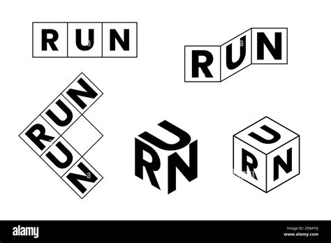 Run logo or run print for t shirt. Sport geometric print with typography. Sport logo. Vector ...